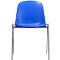 Silla de carcasa Beta, apilable, anchura 400 x profundidad 420 x altura 460 mm, marco cromado, azul