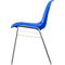 Silla de carcasa Beta, apilable, anchura 400 x profundidad 420 x altura 460 mm, marco cromado, azul