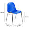 Silla de carcasa Beta, apilable, anchura 400 x profundidad 420 x altura 460 mm, marco cromado, azul