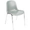 Silla de carcasa Beta, apilable, anchura 400 x profundidad 420 x altura 460 mm, marco cromado, gris