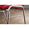 Silla de carcasa Beta, apilable, anchura 400 x profundidad 420 x altura 460 mm, marco cromado, rojo