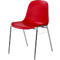 Silla de carcasa Beta, apilable, anchura 400 x profundidad 420 x altura 460 mm, marco cromado, rojo