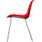 Silla de carcasa Beta, apilable, anchura 400 x profundidad 420 x altura 460 mm, marco cromado, rojo