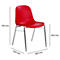 Silla de carcasa Beta, apilable, anchura 400 x profundidad 420 x altura 460 mm, marco cromado, rojo