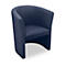 Silla de cóctel NowyStyl CLUB, imitación de cuero (100% poliéster), totalmente tapizada, altura del asiento 455 mm, azul oscuro