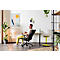 Silla de oficina Dauphin to-strike work comfort pro, con reposabrazos, mecanismo sincronizado, asiento contorneado, negro