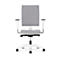 Silla de oficina NowyStyl 4ME, mecanismo sincronizado, sin reposabrazos, respaldo ajustable en altura, blanco/gris