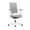 Silla de oficina NowyStyl 4ME, mecanismo sincronizado, sin reposabrazos, respaldo ajustable en altura, blanco/gris