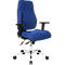 Silla de oficina Topstar FEEL GOOD, mecanismo sincronizado, sin reposabrazos, respaldo alto, asiento grande y contorneado, azul