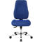 Silla de oficina Topstar FEEL GOOD, mecanismo sincronizado, sin reposabrazos, respaldo alto, asiento grande y contorneado, azul