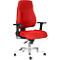 Silla de oficina Topstar FEEL GOOD, mecanismo sincronizado, sin reposabrazos, respaldo alto, asiento grande y contorneado, rojo