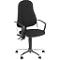 Silla de oficina Topstar POINT 60, mecanismo permanente, con reposabrazos, soporte lumbar, asiento contorneado, negro