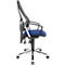 Silla de oficina Topstar Point Net, contacto permanente, con reposabrazos, respaldo de malla ajustable, azul