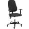 Silla de oficina YOUNICO plus 3 Prosedia, con reposabrazos, contacto permanente, asiento curvo, respaldo 3D, negro/negro 