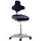 Silla giratoria de laboratorio Labster 9103, cuero sintético, escay azul