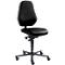 Silla giratoria de laboratorio LEANOS 9138, cuero sintético, Stamskin Top negro