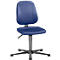 Silla giratoria de trabajo ESD Unitec con deslizadores, tejido, Duotec azul