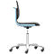 Silla giratoria de trabajo Labsit, cuero sintético, ruedas, An 450 x P 420 x Al 450-650 mm, azul