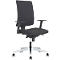 Silla NowyStyl Navigo bro, con reposabrazos, mecanismo síncrono, asiento contorneado, negro/plata