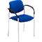 Silla para visitas Styl, azul, cromado, apilable hasta 6 unidades