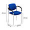 Silla para visitas Styl, azul, cromado, apilable hasta 6 unidades