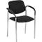 Silla para visitas Styl, negro, cromado, apilable hasta 6 unidades