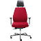 Sillón de dirección giratoria TEC 24/7 classic, Syncro®-Tension, con reposabrazos, respaldo acolchado, rojo chile