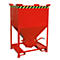 Silo tipo SG 600, abertura para entrada de horquillas, capacidad 600 l, rojo RAL 3000