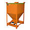 Silo tipo SG-D 600, con aberturas para entrada de horquillas, lacado, naranja