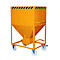 Silo tipo SR 600, ruedas, capacidad 600 l, naranja RAL 2000