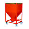 Silo tipo SR 600, ruedas, capacidad 600 l, rojo RAL 3000