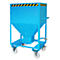 Silo type SRE 600, fermeture ciseaux, volume 600 L, laqué, bleu RAL 5012