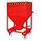 Silo type SRE 600, fermeture ciseaux, volume 600 L, laqué, rouge RAL 3000