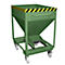 Silo type SRE-D 375, avec fourreaux et roues, laqué, vert
