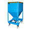 Silo type SRE-D 600, avec fourreaux et roues, laqué, bleu
