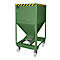 Silo type SRE-D 600, avec fourreaux et roues, laqué, vert