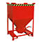 Silobehälter Typ SG 600, Einfahrtaschen, Inhalt 600 Liter rot RAL 3000