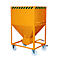 Silobehälter Typ SR 600, Räder, Inhalt 600 Liter, orange RAL 2000