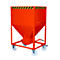 Silobehälter Typ SR 600, Räder, Inhalt 600 Liter, rot RAL 3000
