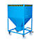 Silocontainer type SR 600, wielen, inhoud 600 liter, blauw RAL 5012