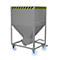 Silocontainer type SR 600, wielen, inhoud 600 liter, grijs RAL 7005
