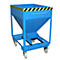 Silocontainer type SRE-D 375, met insteekgaten voor hefwagen en wielen, gelakt, blauw