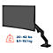 Single-Monitorarm Ergotron HX, bis 49 Zoll, höhen-/tiefenverstellbar, Neigungsfunktion, VESA, matt-schwarz