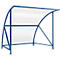 Sistema de refugio para exteriores modelo Bamberg, transparente, W 2040 mm, azul genciana RAL 5010