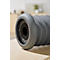Sitness 4D kruk - ergonomisch - in hoogte verstelbaar - B 375 x D 360 x H 530-640 mm - stoffen bekleding - grijs