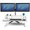 Sitz-Steh Workstation Fellowes Lotus™ DX, Monitorplattform & Tastaturablage, Ladestation & 2 x USB, höhenverstellbar, Microban®-Beschichtung, weiß