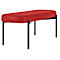 Sitzbank easyChair® by Paperflow GAIA, oval L, desinfektionsmittelbeständiger Kunstlederbezug rot, 4-Fußgestell mattschwarz, B 1180 x T 420 x H 455 mm