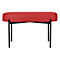 Sitzbank easyChair® by Paperflow GAIA, oval M, desinfektionsmittelbeständiger Kunstlederbezug rot, 4-Fußgestell mattschwarz, B 790 x T 420 x H 455 mm