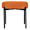 Sitzbank easyChair® by Paperflow GAIA, oval S, desinfektionsmittelbeständiger Kunstlederbezug orange, 4-Fußgestell mattschwarz, B 490 x T 380 x H 455 mm