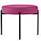Sitzbank easyChair® by Paperflow GAIA, rund, desinfektionsmittelbeständiger Kunstlederbezug lila, 4-Fußgestell mattschwarz, B 575 x T 575 x H 455 mm